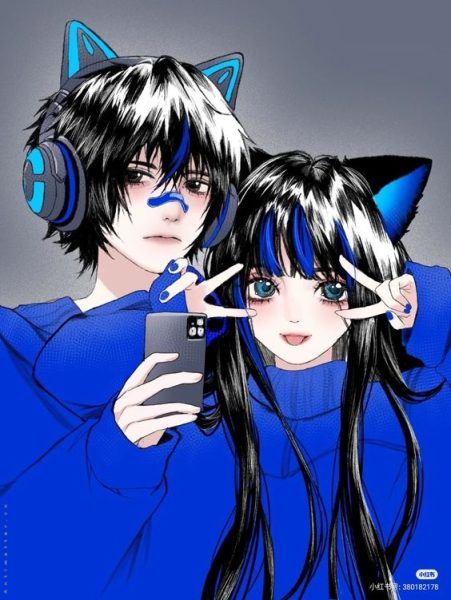 ảnh avatar đôi anime ngầu