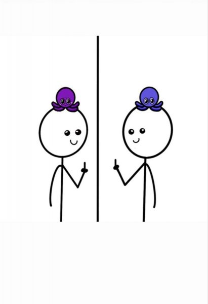 Ảnh người que soi gương