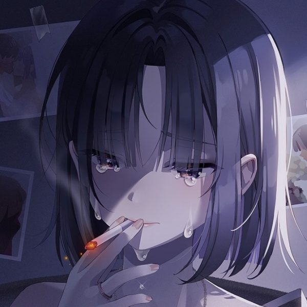 Avatar chill Anime nữ khóc