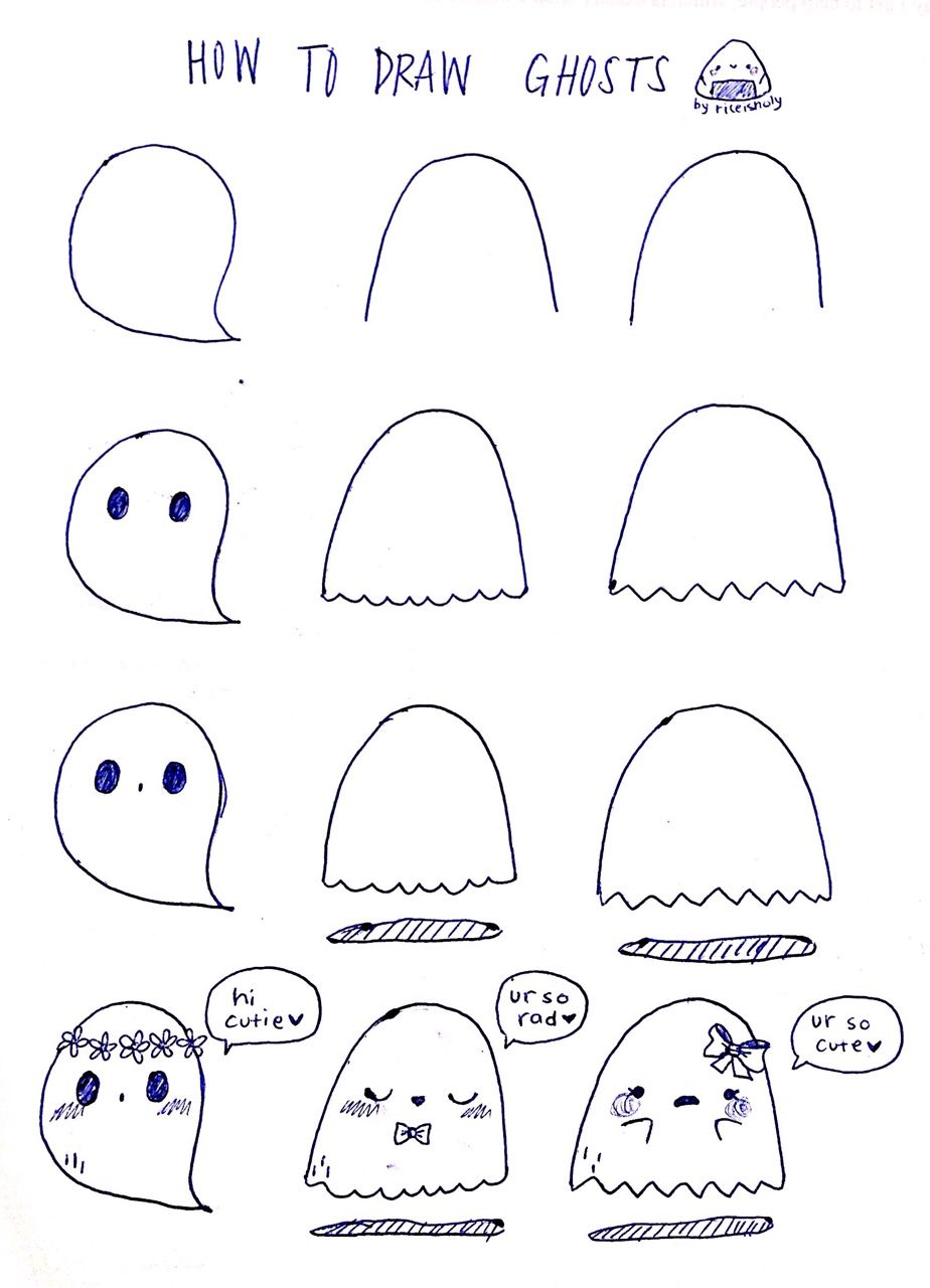 Hướng dẫn vẽ con ma Halloween  vẽ con ma  draw ghosts  YouTube