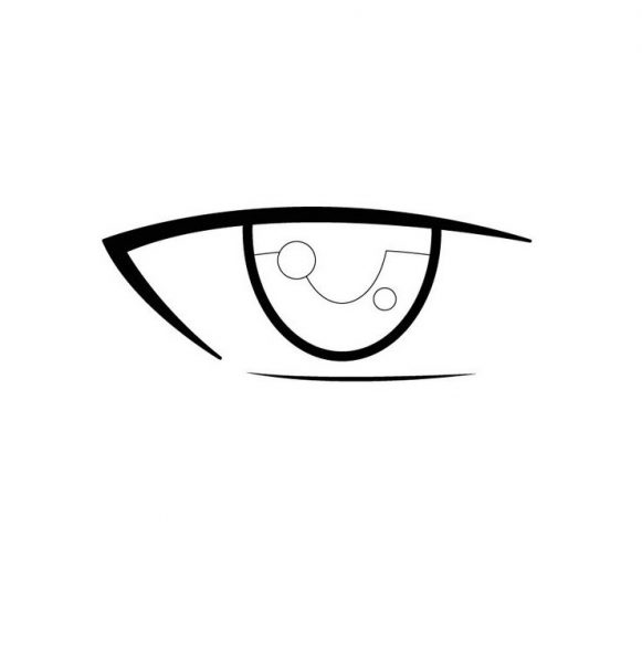 Cách vẽ mắt anime thêm chi tiết bên trong mắt