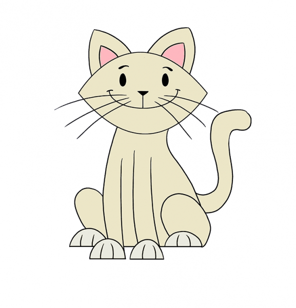 cách vẽ mèo điều chỉnh nét vẽ cho mềm mại hơn và tô màu
