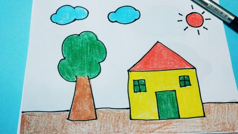 làm thế nào để vẽ một ngôi nhà dễ dàng