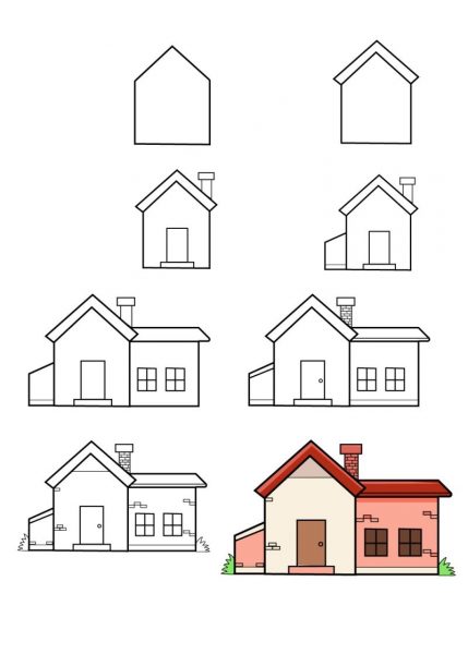 Cách vẽ ngôi nhà đơn giản mà đẹp