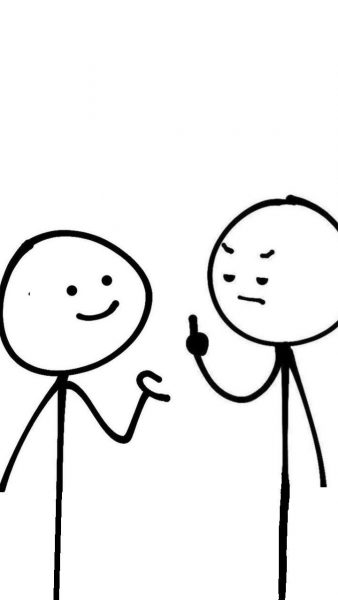 hình ảnh người que giơ ngón giữa để chửi bạn