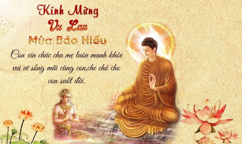 hình ảnh vu lan báo hiếu đức phật