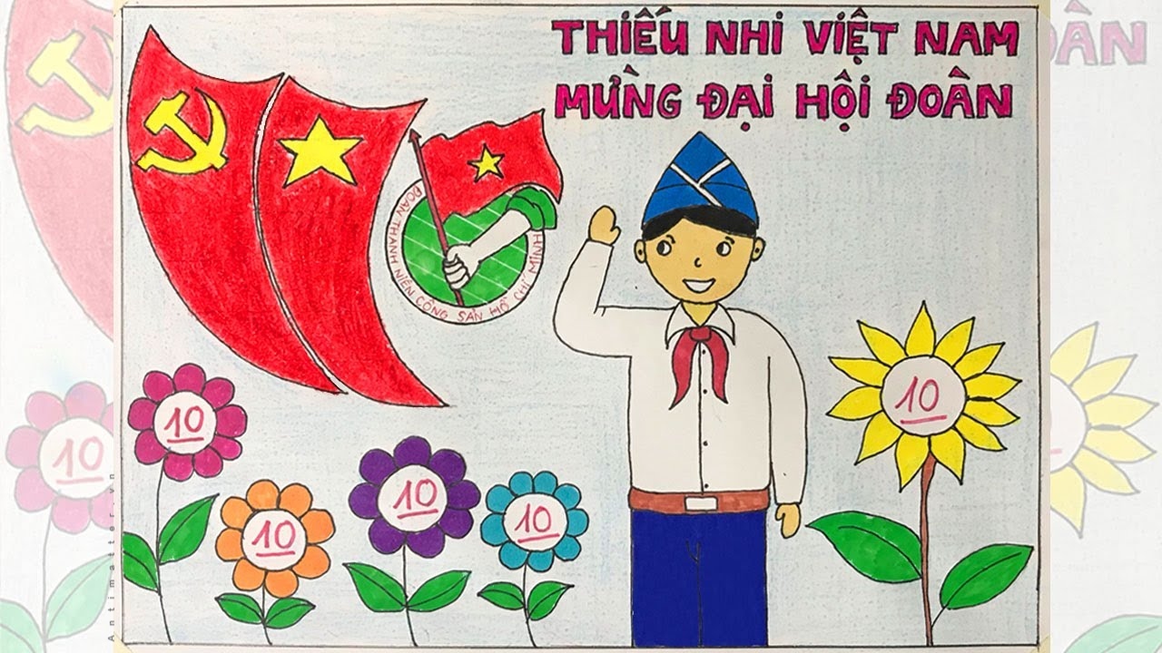 Vẽ Tranh Đoàn Thanh Niên Cộng Sản Hồ Chí Minh Đẹp Sinh Động