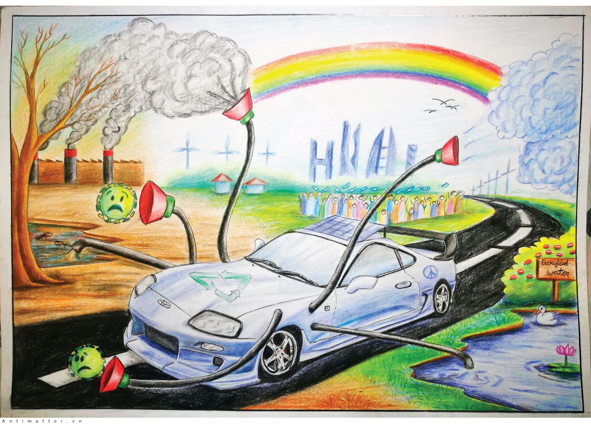 Vẽ tranh Chiếc ô tô mơ ước