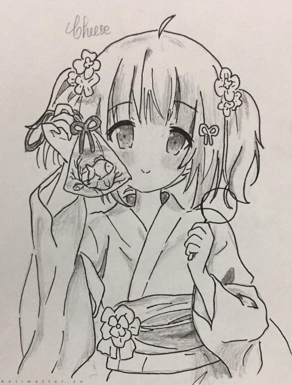 Cách vẽ cô gái anime dễ dàng  Draw so easy Anime  YouTube