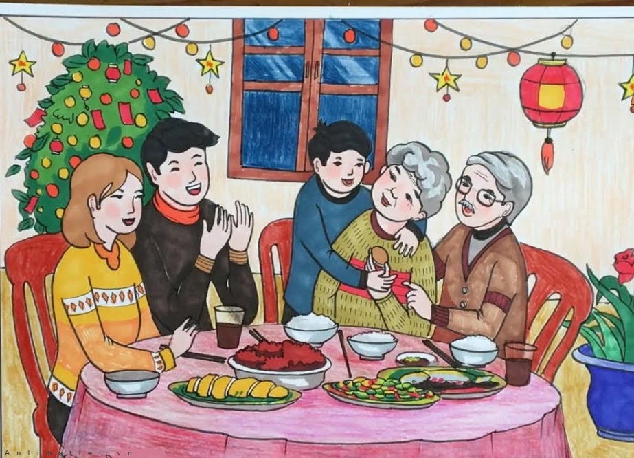 Tranh tô màu theo số sơn dầu số hóa Gam  Bộ tranh gia đình hạnh phúc Bố mẹ  và con đơn giản dễ vẽ  Shopee Việt Nam