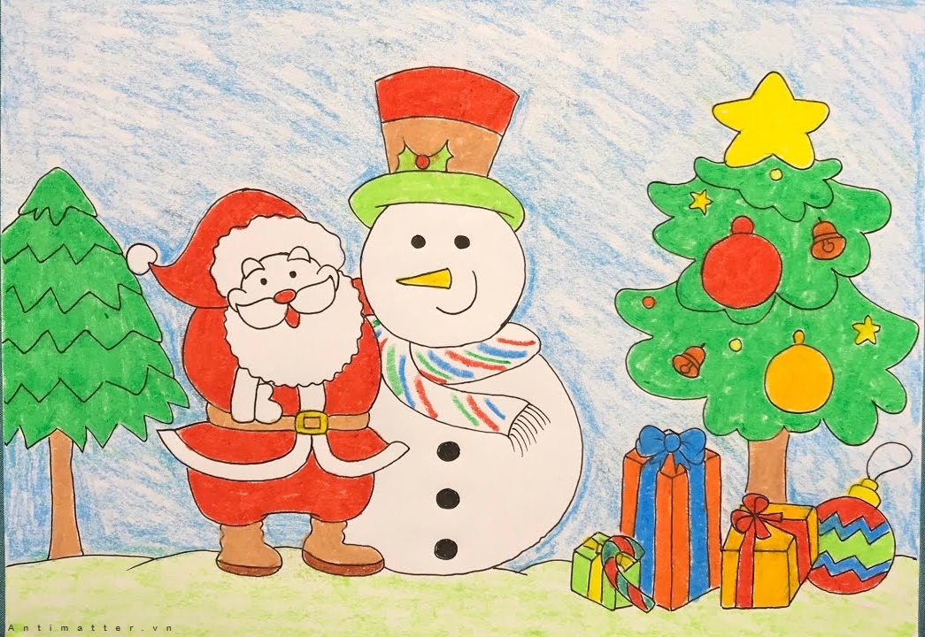 Cách Vẽ Tranh Noel Đơn Giản Mà Đẹp Cách Vẽ Tranh Noel Đơn Giản Cho Bé