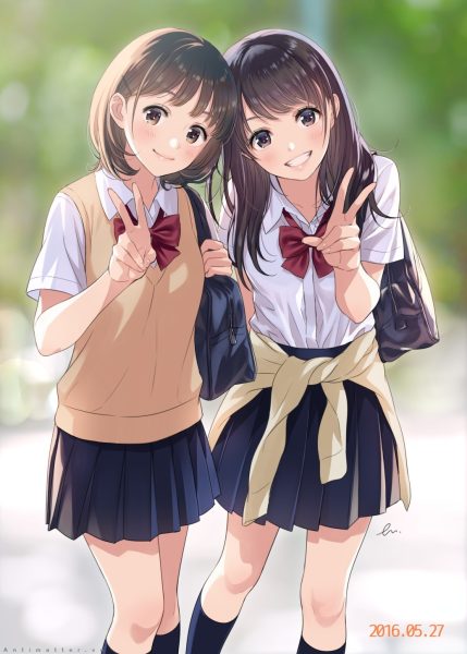 hình ảnh anime đôi bff cute
