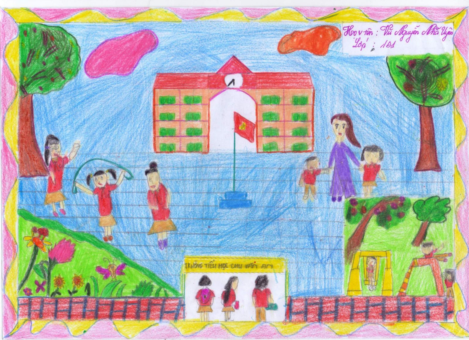 Vẽ tranh Em vẽ trường học hạnh phúc 2023  Tranh vẽ chủ đề Những phát minh  diệu kỳ