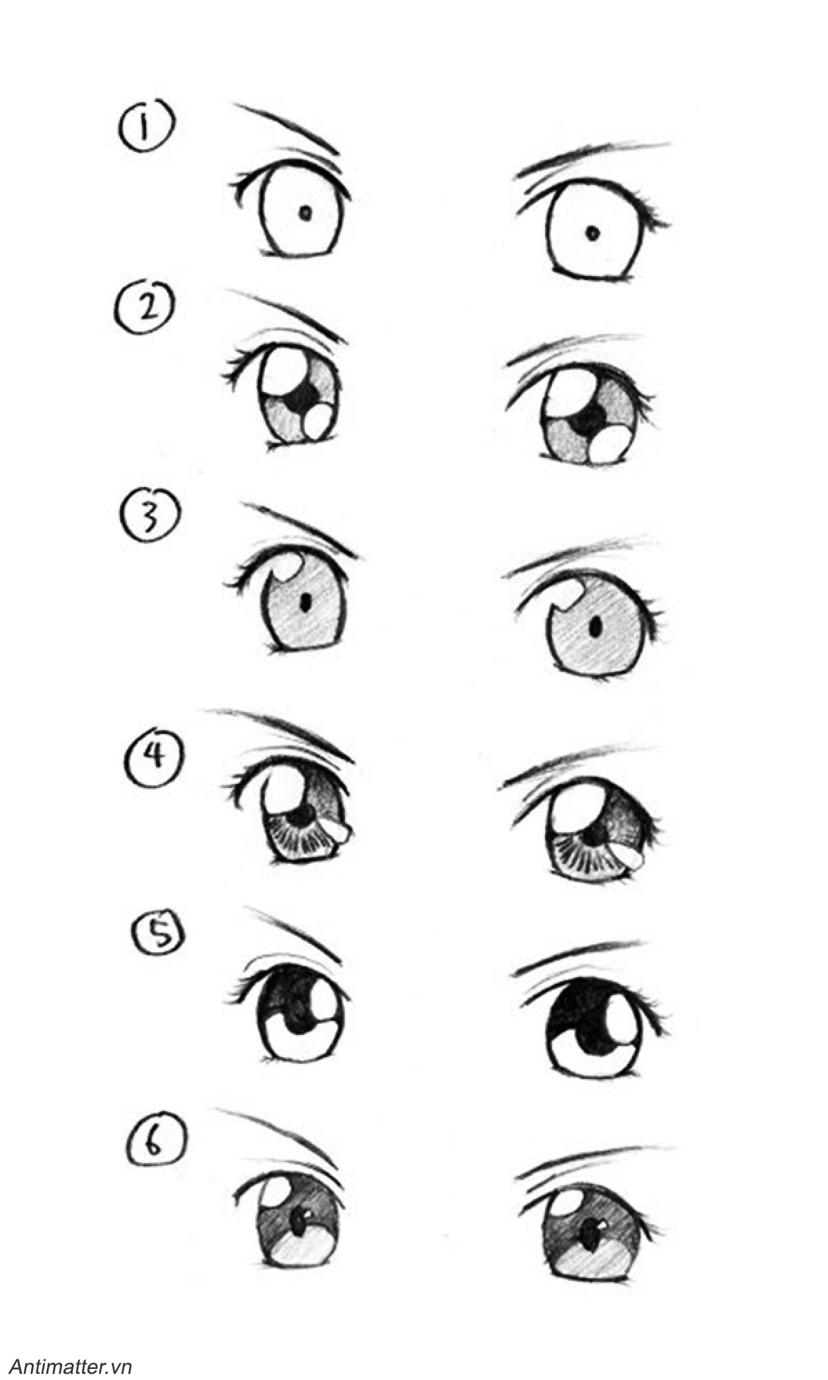 Cách vẽ mắt anime lạnh lùng cho nam, nữ đơn giản, ấn tượng 17 | Vẽ mắt anime,  Mắt, Anime