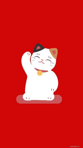 Hình nền may mắn đơn giản màu đỏ cho điện thoại