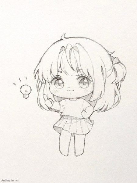 Hình vẽ chibi nữ cute