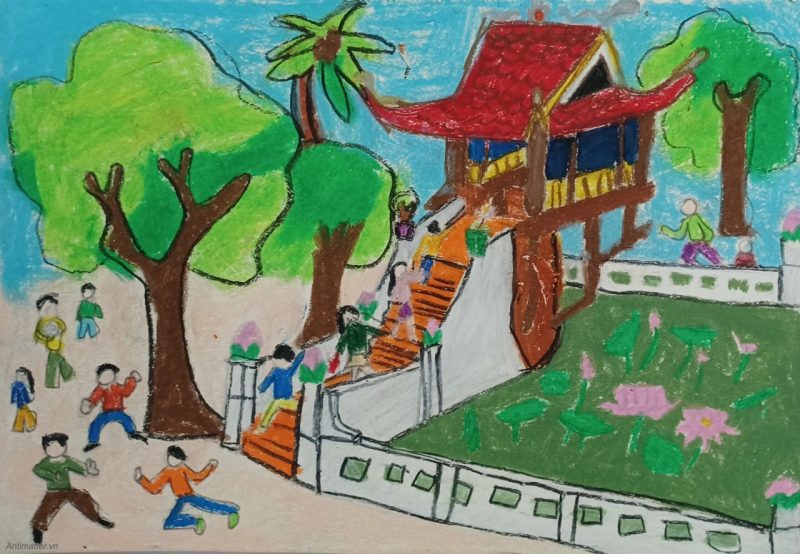 Vẽ tranh em yêu Hà Nội đẹp