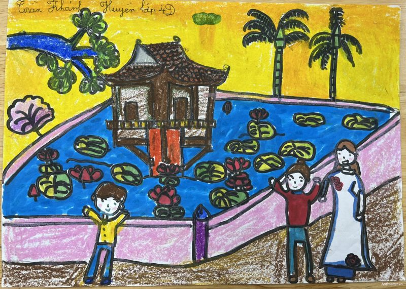 Vẽ tranh em yêu Hà Nội đẹp đơn giản