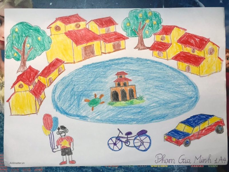 Vẽ tranh em yêu Hà Nội đơn giản