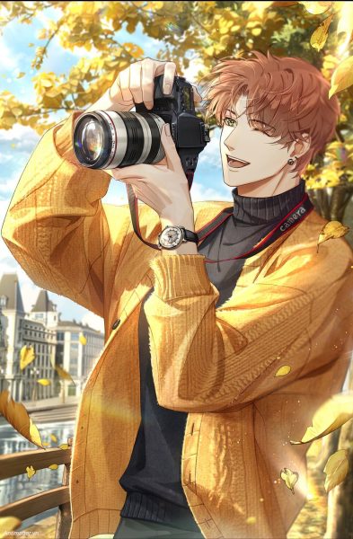 Hình ảnh anime nam đẹp cầm máy ảnh