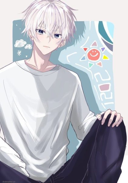 Hình ảnh anime nam tóc trắng