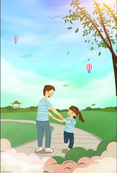 Hình ảnh cha con đẹp nhất hoạt hình