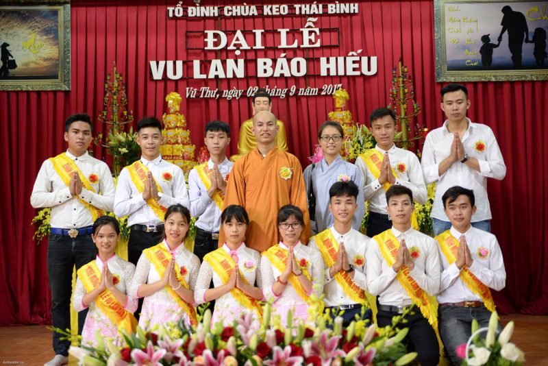Hình ảnh vu lan báo hiếu đại lễ ở chùa keo Thái Bình