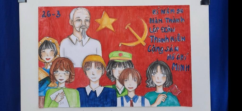 Nguyễn Phương Mai  Lớp 3A2 với cuộc thi vẽ tranh Kỉ niệm ngày thành lập  Đoàn 263  Trường Tiểu học Giang Biên
