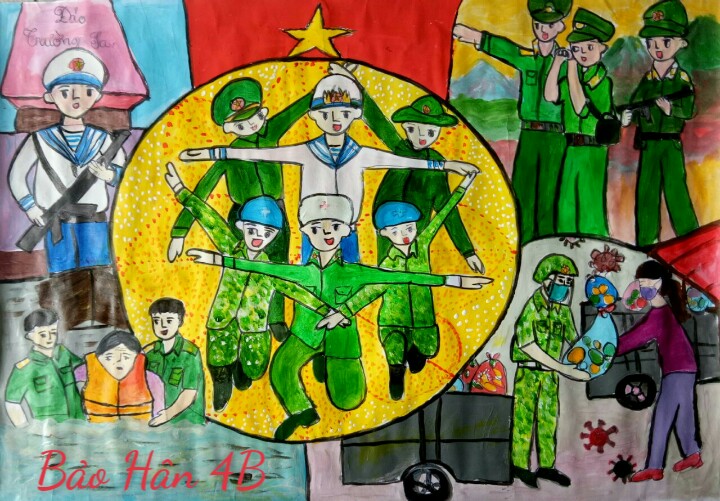 Vẽ hình tự hào là công dân Việt Nam và tạo ngôi sao năm cánh