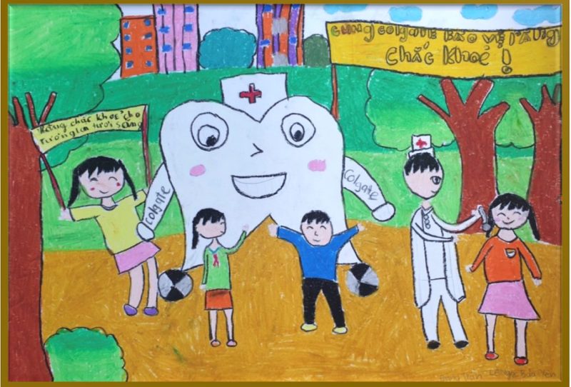 Vẽ tranh nha học đường bảo vệ răng miệng
