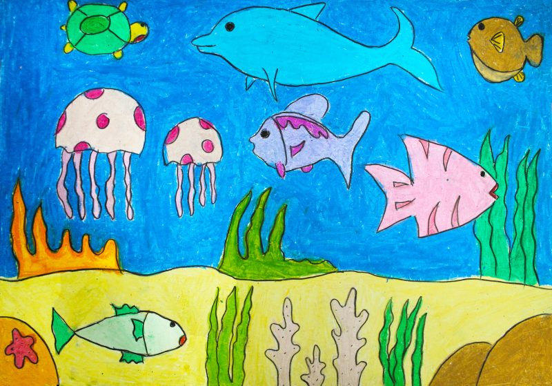 Vẽ thế giới dưới nước đầy màu sắc
