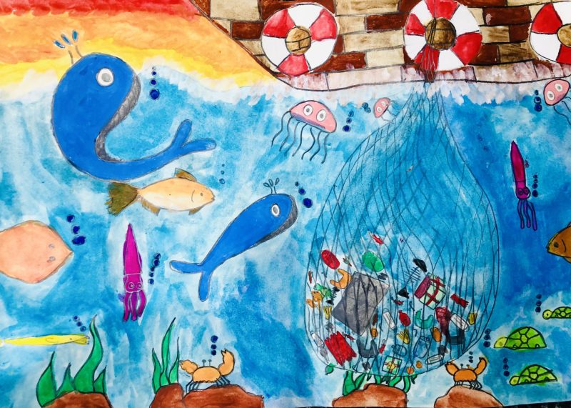 Vẽ một thế giới đầy màu sắc——vẽ tranh bảo vệ môi trường nước