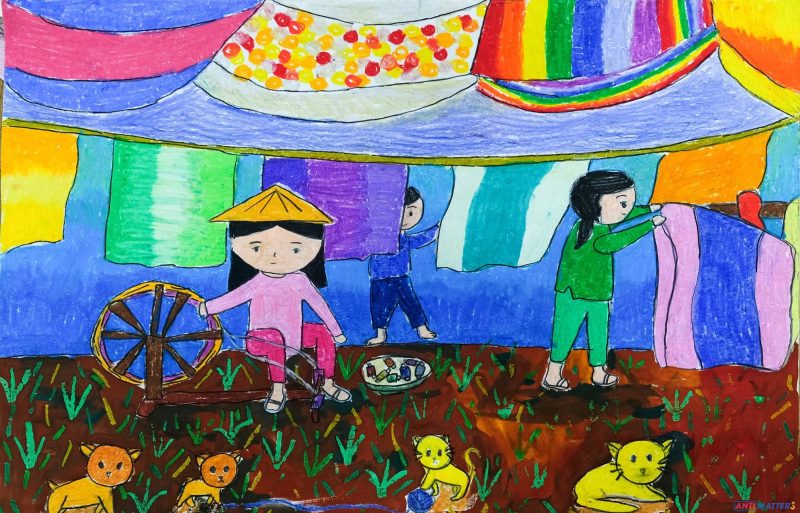 vẽ tranh cuộc sống quanh em đơn giản, dễ vẽ lớp 5