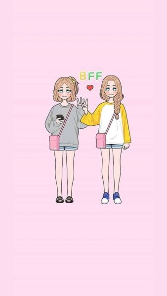 ảnh avatar đôi bff nữ cute