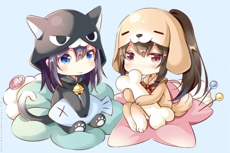 hình Avatar đôi BFF cosplay thú